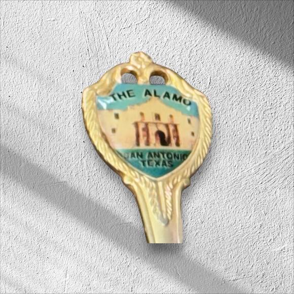 The Alamo Texas Souvinir Brass Bell Mini Hand Bell - Picture 2 of 5